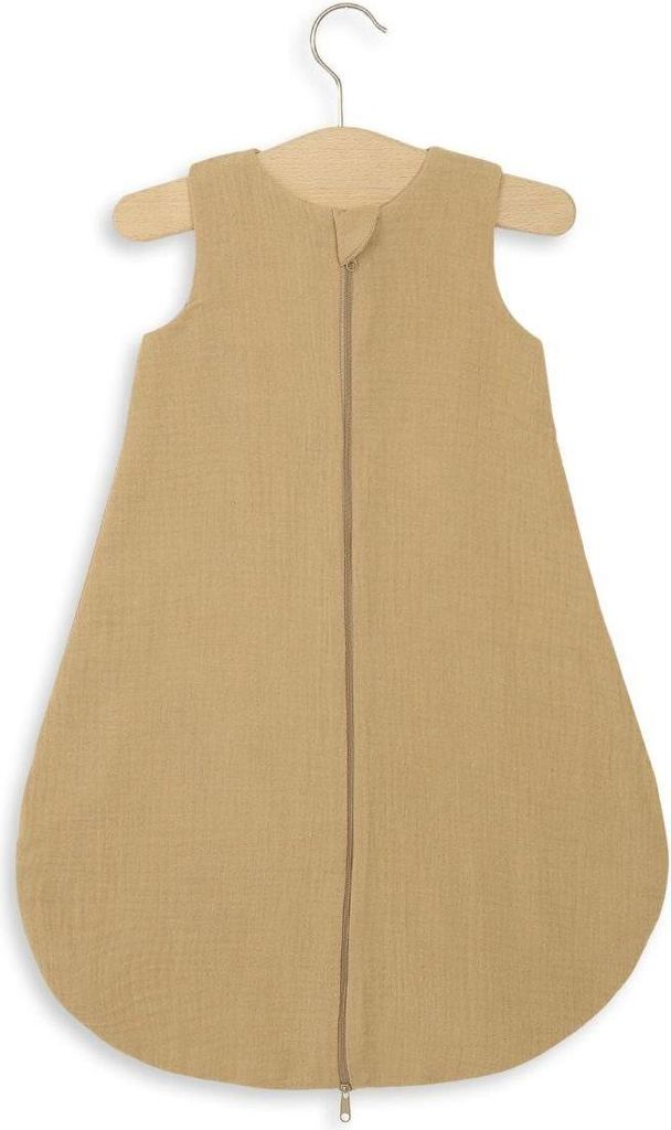 Musselin-Babyschlafsack – Sommerschlafsack – atmungsaktiv und weich, Baumwolle – 0–6 Monate – Kamel – Tog 1,0