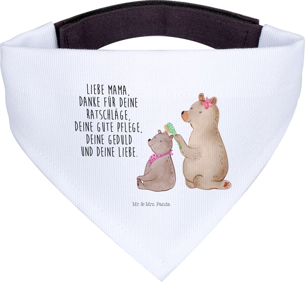 Mr. & Mrs. Panda Hunde Halstuch Bär Kind - Weiß - Geschenk, Bandana für, Muttertag, Vorbild, Hund, Mama, Hunde-Halstuch, Bären