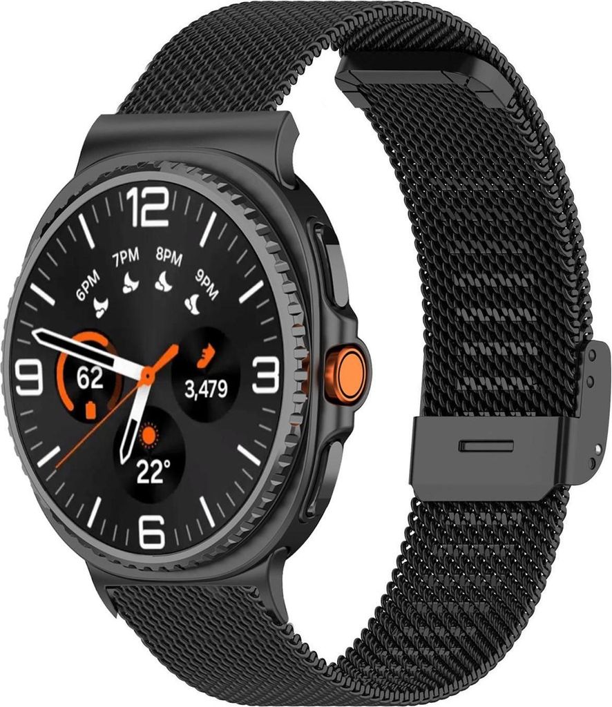 Für Samsung Galaxy Watch 8 / 8 Classic xDfind Edelstahl Mesh Ersatz Armband Schwarz