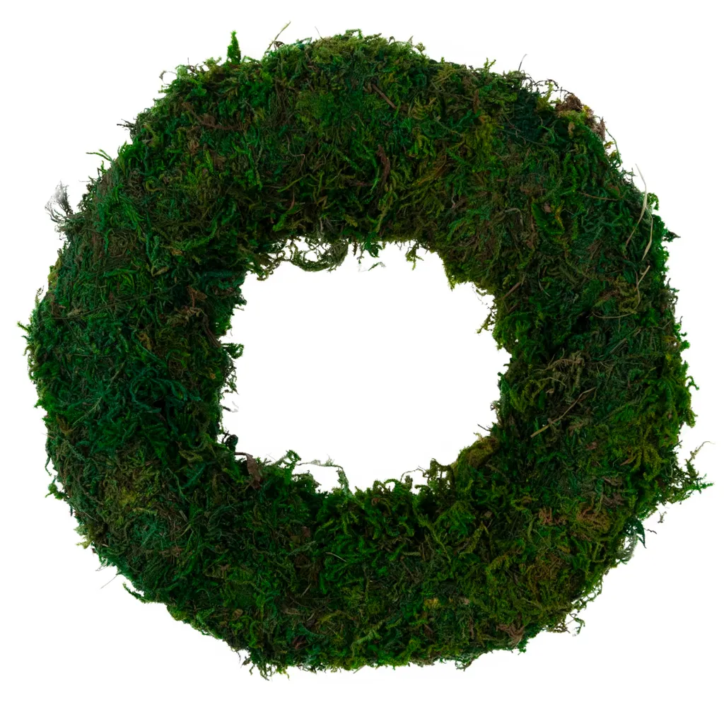 Couronne de mousse 20 cm vert support stable pour fleurs sans chute