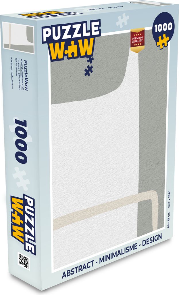 MuchoWow Puzzle 1000 Teile Abstrakt - Minimalismus - Design - Spielzeug - Alt und Jung - Spiele - Puzzeln