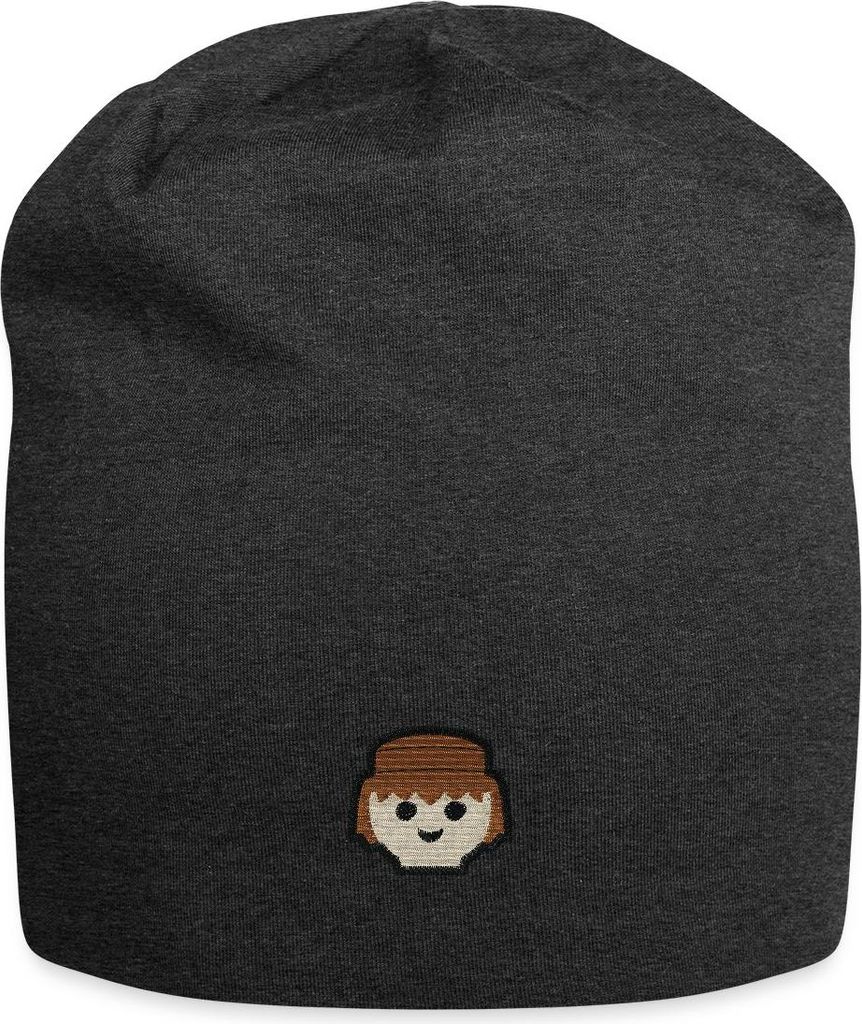 Spreadshirt PLAYMOBIL Figur Porträt Stick Jersey-Beanie, One size, Anthrazit