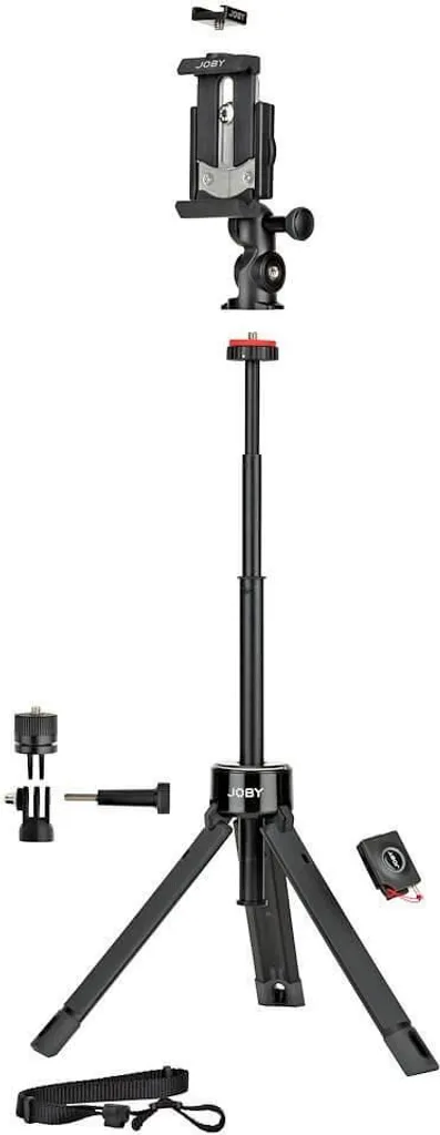 Mini trépied télescopique Joby GripTight PRO TelePod noir avec Bluetooth - 9