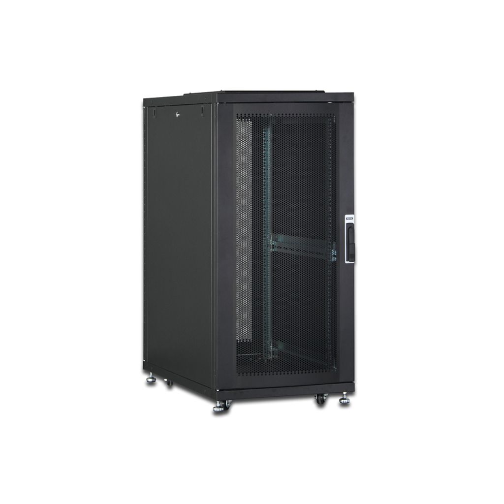 Digitus Serverschrank Unique Serie - 600x1000 mm (BxT), Freistehendes Gestell, 36U, 1000 kg, Schwarz