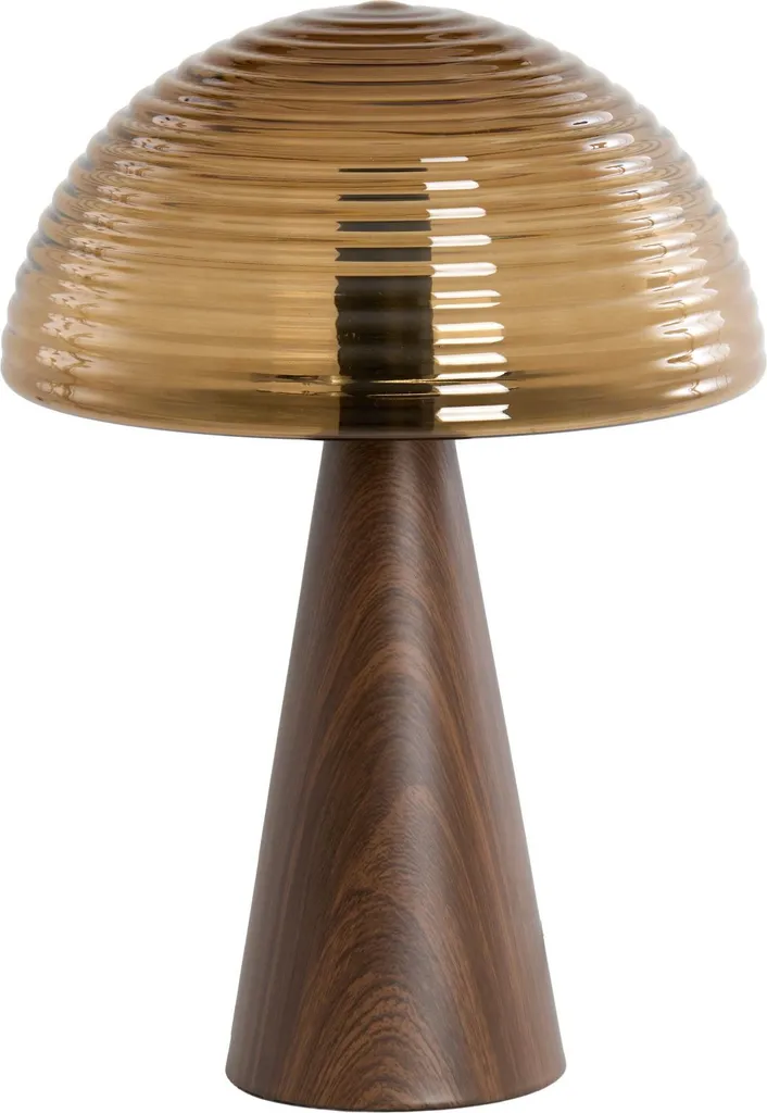 Light & Living Lampe à Poser Mueda Marron en Verre et Métal E27 1891852
