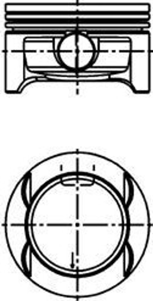 KOLBENSCHMIDT 40386610 Kolben für OPEL Corsa D Schrägheck Produktbild 