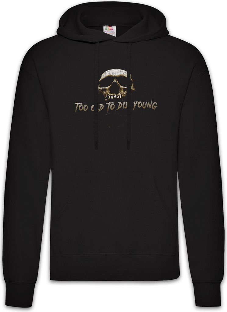 Urban Backwoods Too Old To Die Young, Herren Hoodie, Farbe: Schwarz, Größe: XL