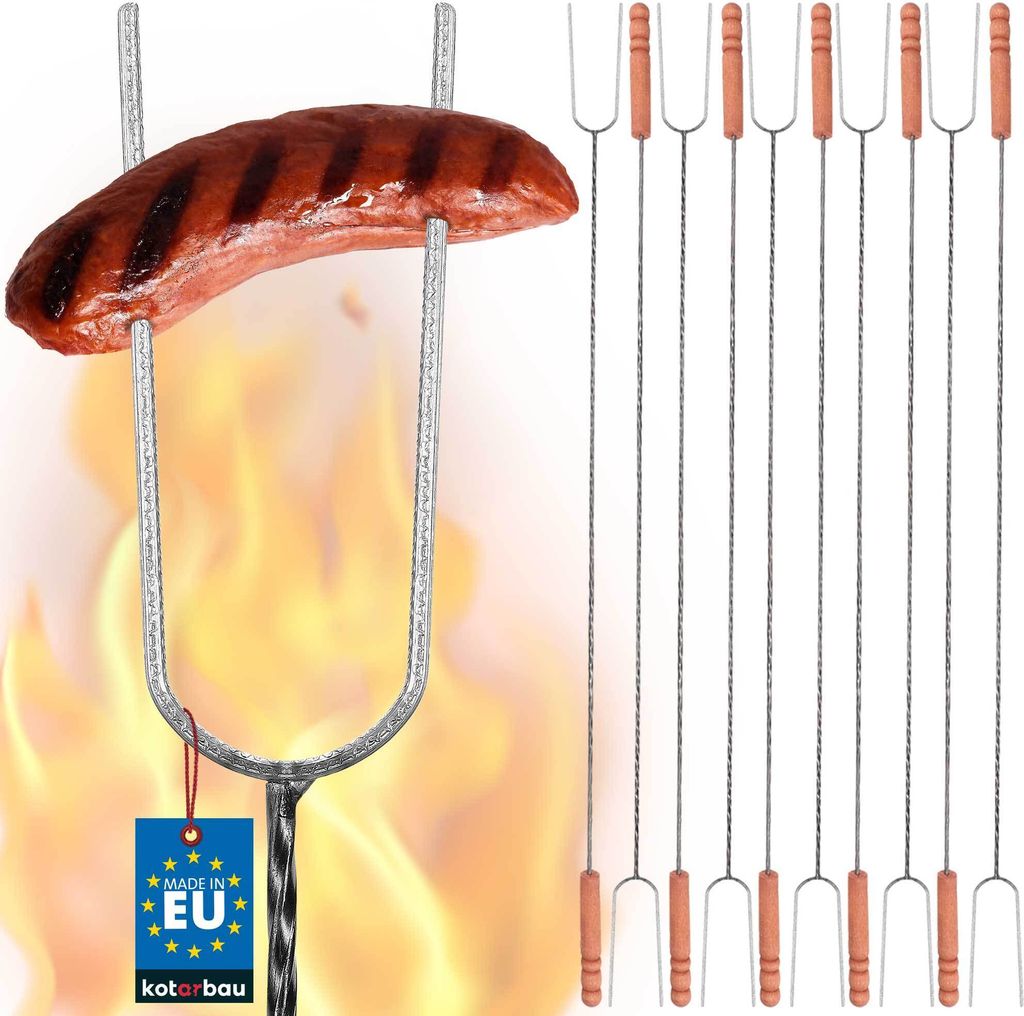 KOTARBAU® Sada 10 kusů grilovacích špízů, špízů na táborák, Obrázek produktu 
