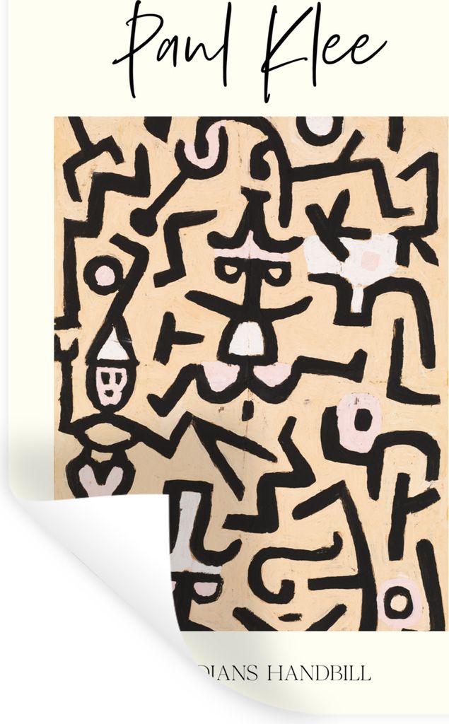 MuchoWow Wandtattoo Wandsticker Wandaufkleber Paul klee - Kunst - Flugblatt der Komödianten 20x30 cm Selbstklebend und Repositionierbar - Sticke...