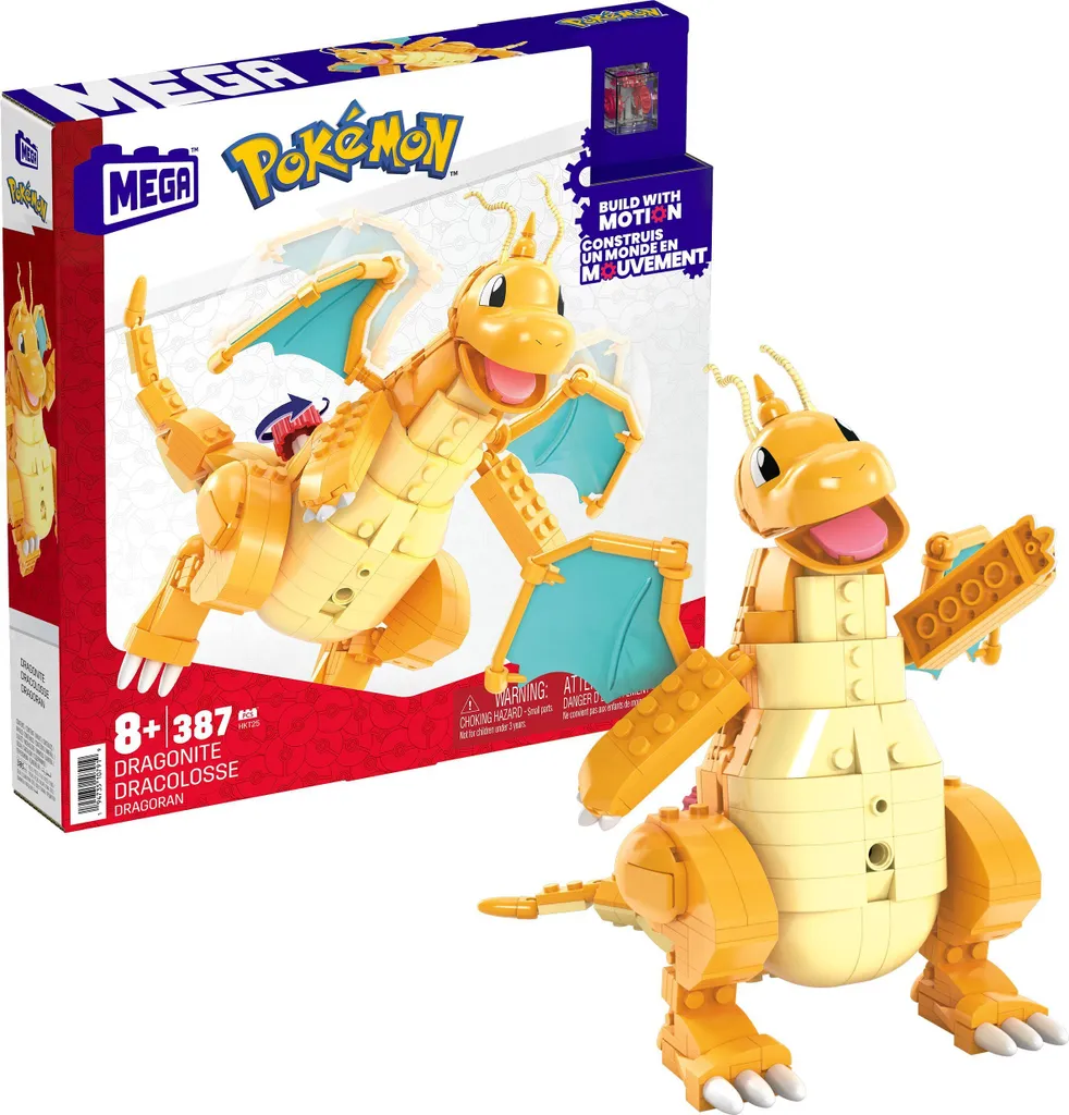 MEGA Pokémon Dragonite Kit de Montage Durable sans Colle ni Outils