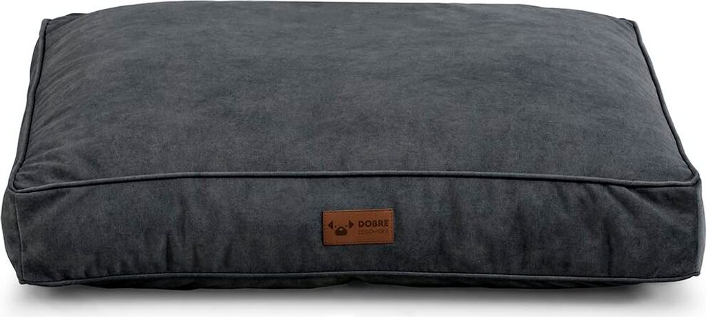 Hundebett High Cloud – Exklusive Hundeliege aus hochwertigem Stoff, langlebiges Hundekissen für höchsten Komfort (M-80x70, Dunkelgrau)