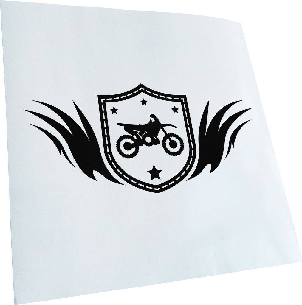 Kiwistar - Autoaufkleber - Motocross Wappen - Neongrün - 20x9cm - Aufkleber für Auto, Laptop, Fahrrad, LKW, Motorrad mehrfarbig JDM Decal Racing