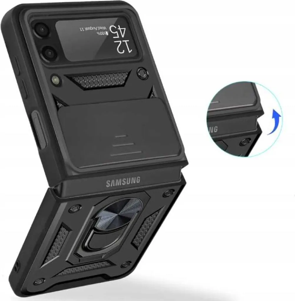 Custodia Professionale Samsung Z Flip 3 SPACECASE Camring Nero - 2