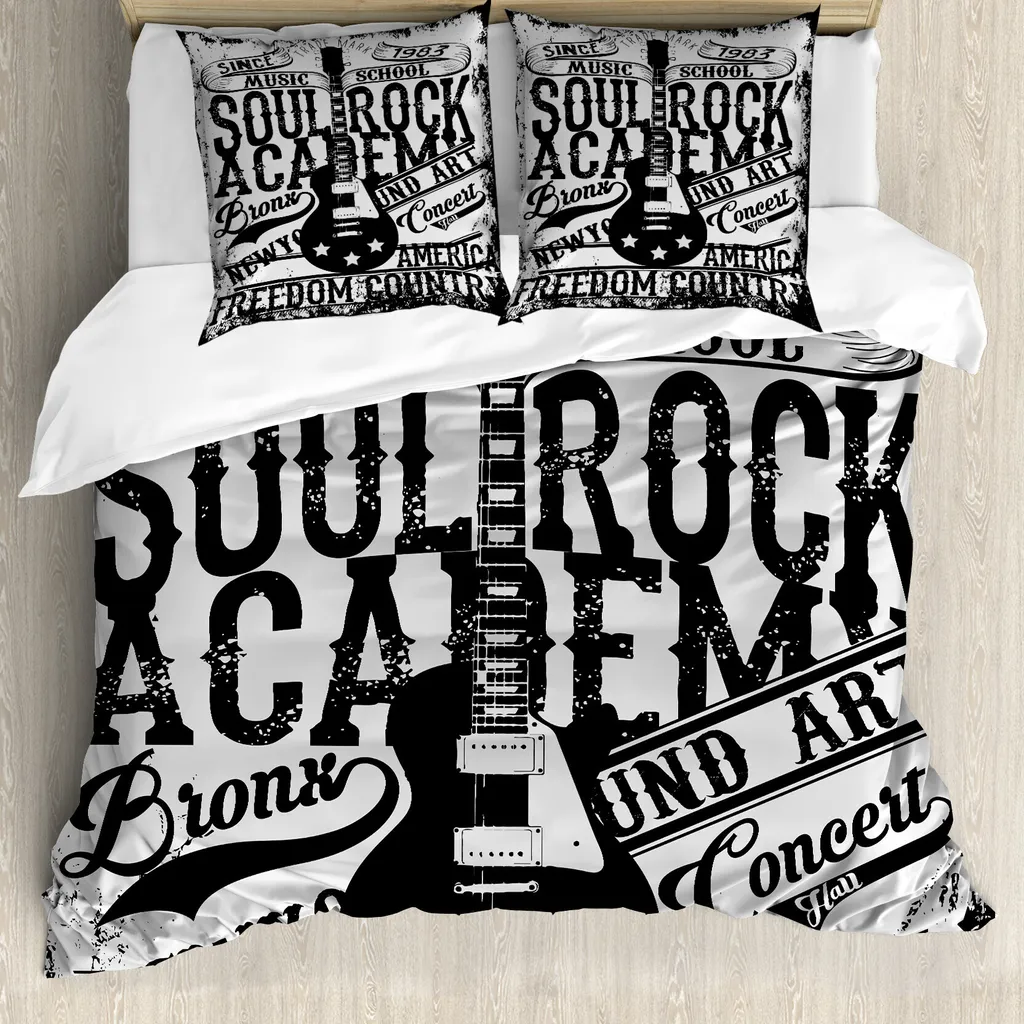 Housse de couette 2 personnes ABAKUHAUS Rock Soul et Guitare Grunge