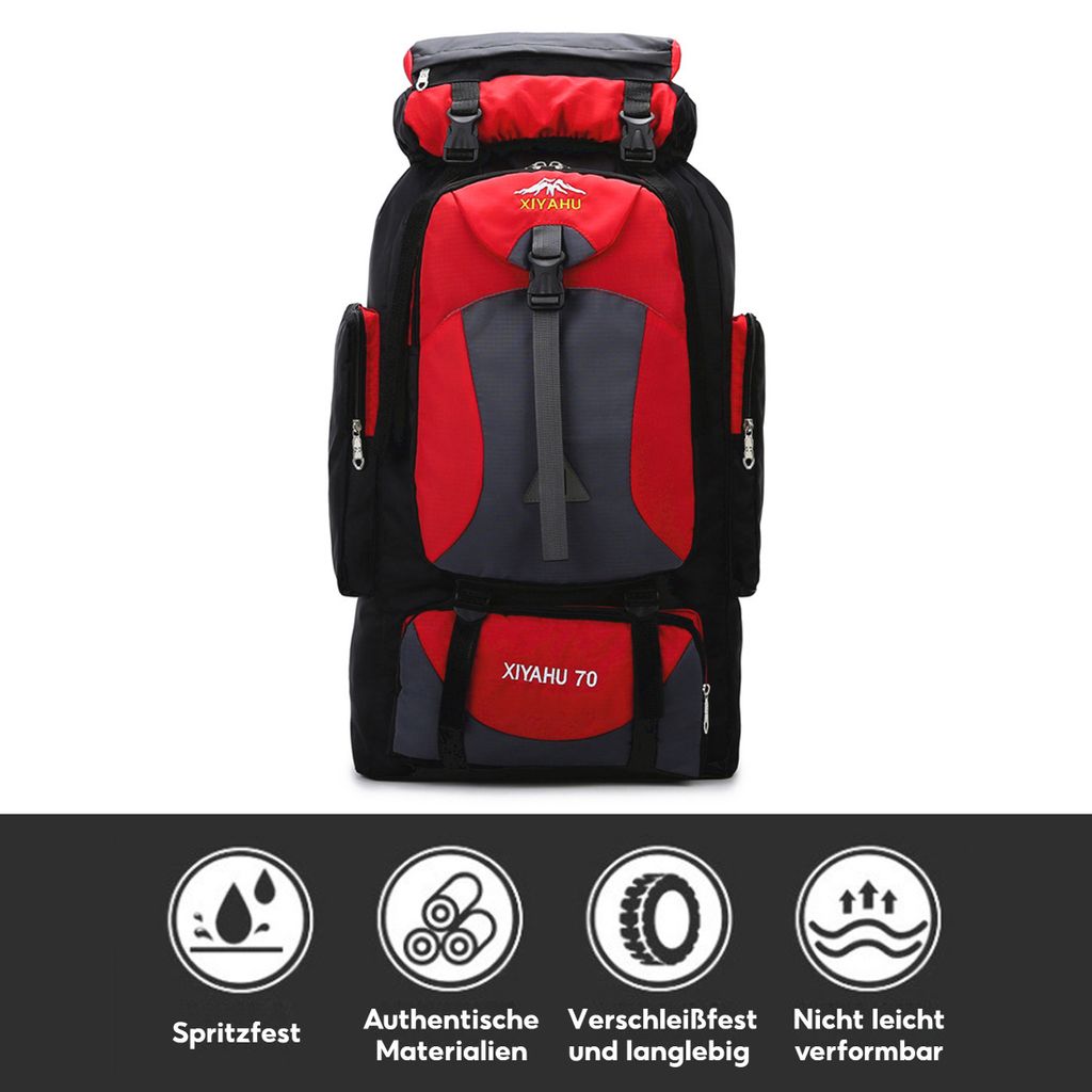 Meisohua 45L Wanderrucksack – Wasserdichter Trekkingrucksack Für Herren & Damen, Mit Laptopfach (bis 15,6") & Vielen Taschen (für Camping, Klettern, Reisen)