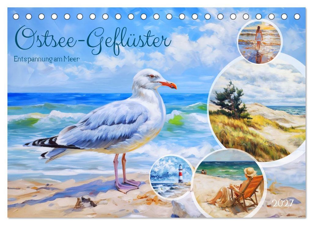 Ostsee-Geflüster - Entspannung am Meer (Tischkalender 2027 DIN A5 quer), CALVENDO Monatskalender