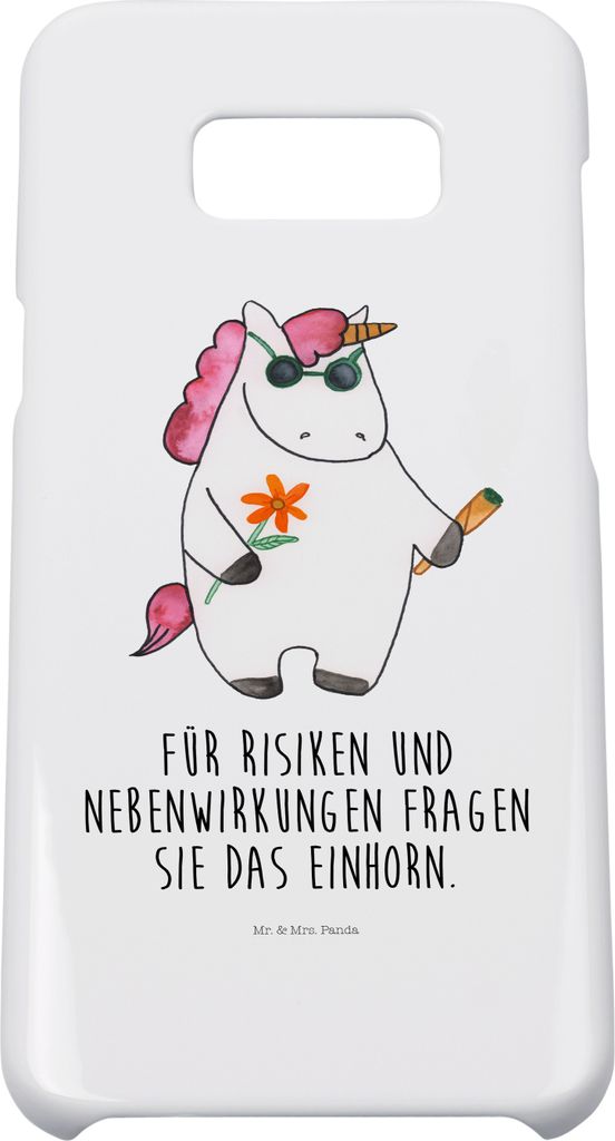 Mr. & Mrs. Panda Samsung Galaxy S8 plus Handyhülle Einhorn Woodstock - Weiß - Geschenk, Hülle, Party, Handy, Joint, Cover, Unicorn, Case, Alkoho...