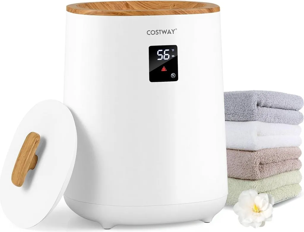 Sèche-serviettes 18L blanc à écran LED pour un séchage rapide et sain