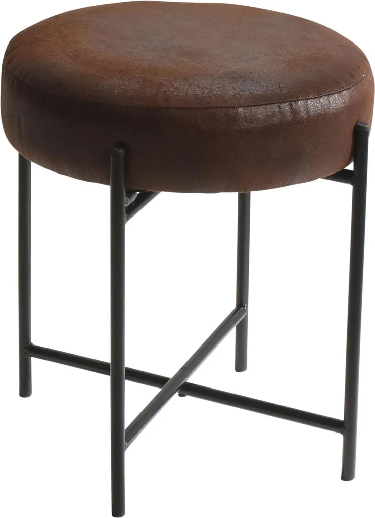 Tabouret rond de cuisine Ø 36 cm structure métal pour bar et îlot central