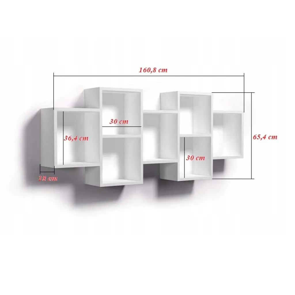 Étagère murale moderne blanche 160 cm - Fixation invisible et robuste - 3