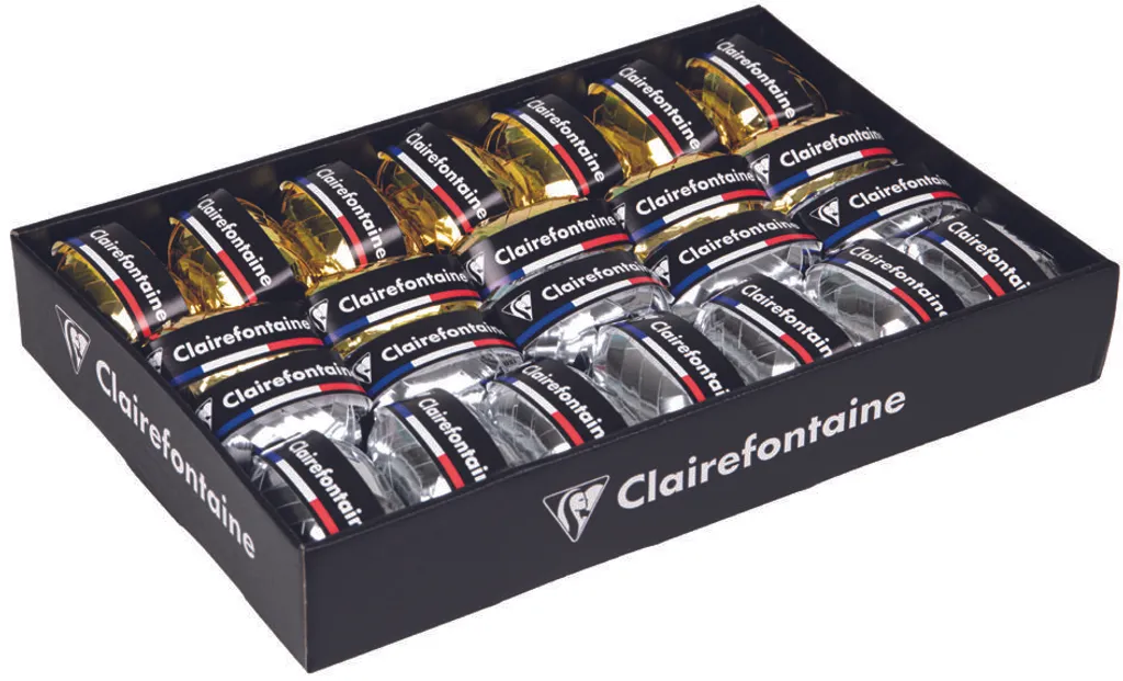 Laine pour Décoration de Fêtes Doré Argent Clairefontaine 612008C 2pcs