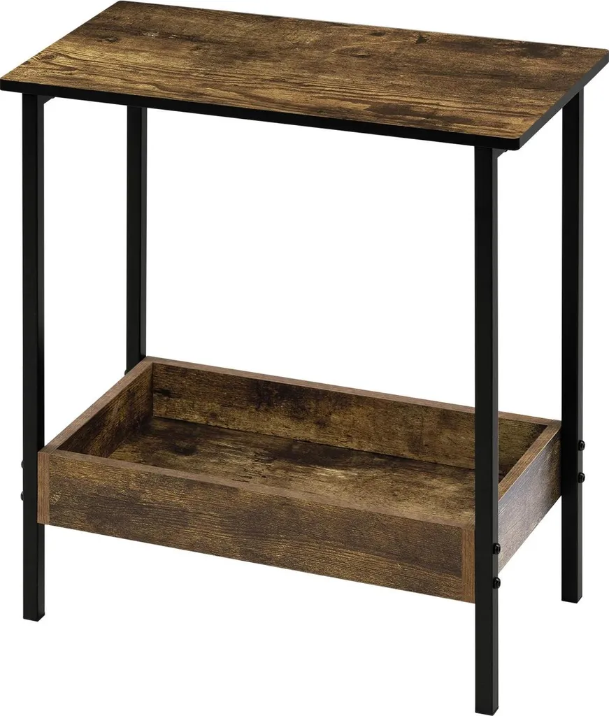 Tavolino Rettangolare Rovere e Verde Militare - Eleganza Industriale