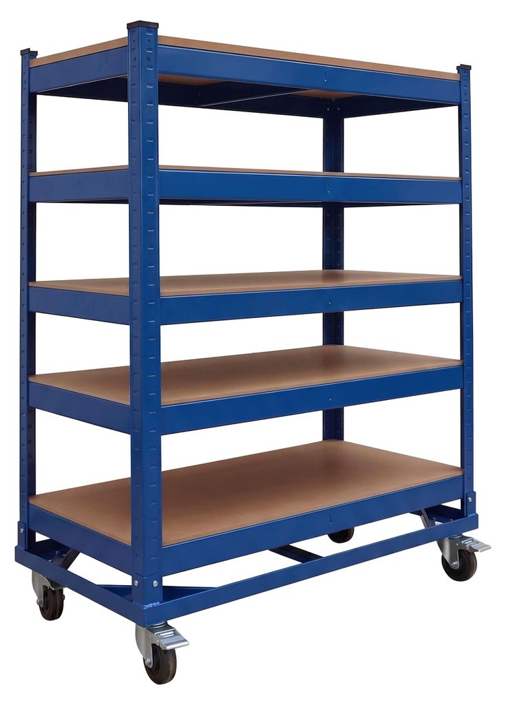 Carrello a più ripiani Relaxdays, 5 ripiani, rotelle e Immagine del prodotto 