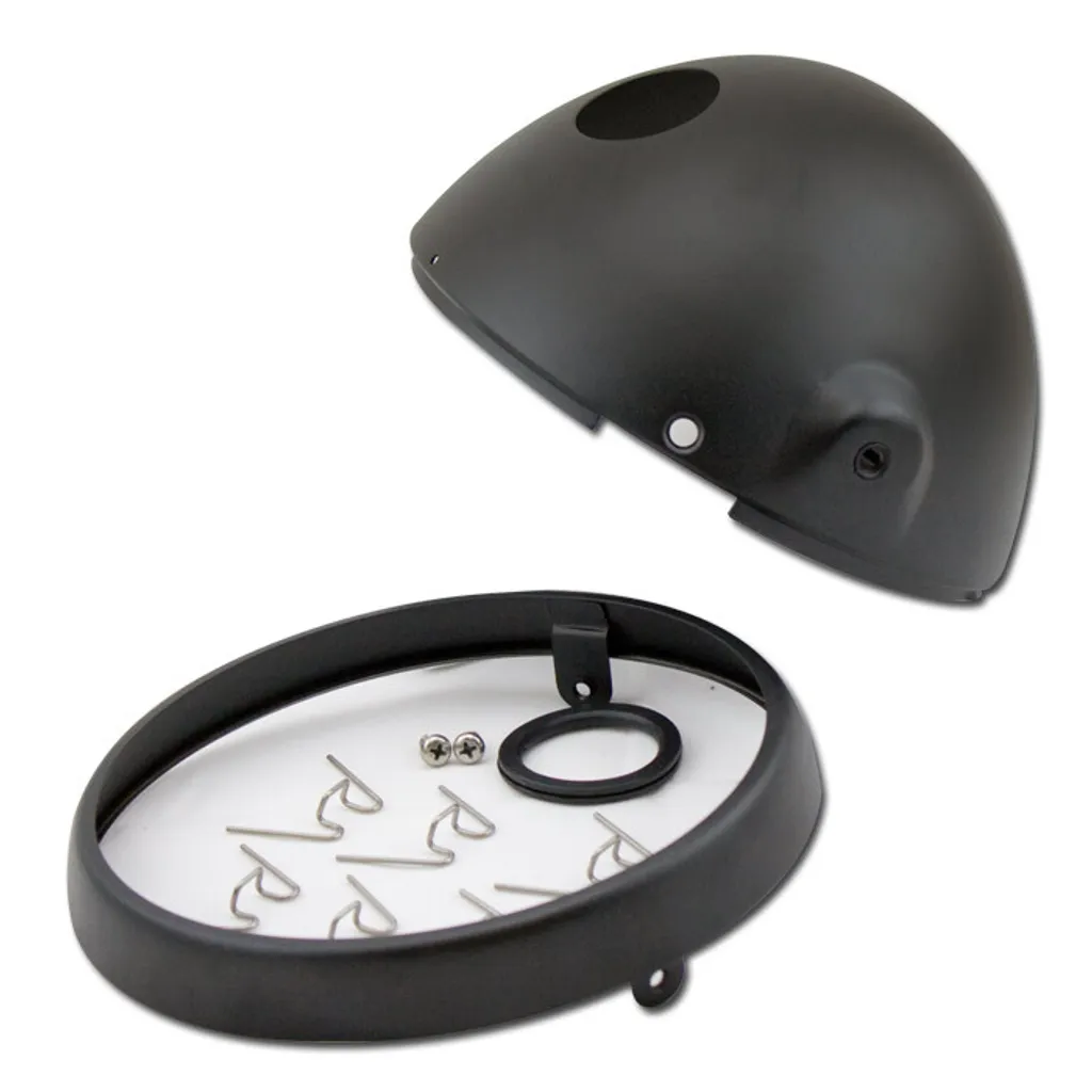 Cuvelage de Phare 7 Pouces Noir Mat - Finition British Style pour Moto