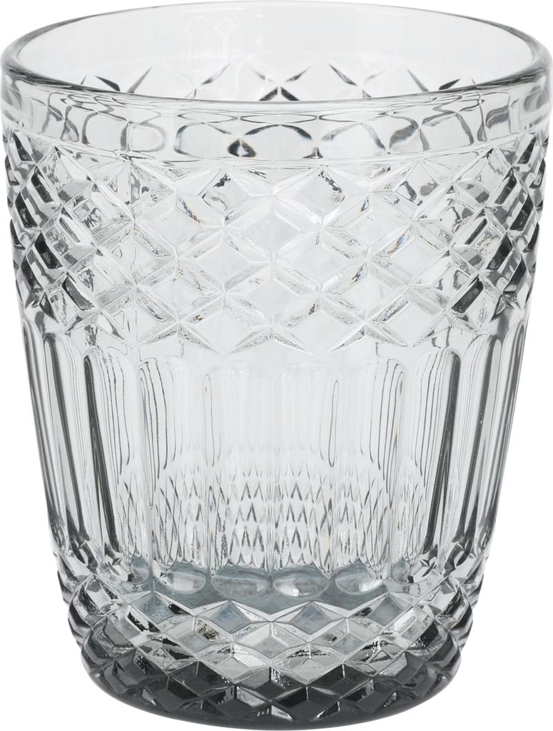 Siaki Collection | Trinkglas 300 ml - Grau - stilvolles Design - ideal für Getränke