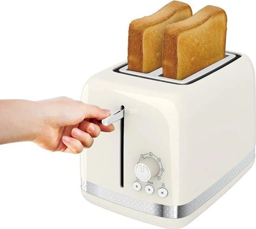 Grille-pain 2 fentes idéal pour petit-déjeuner familial, 850W complet