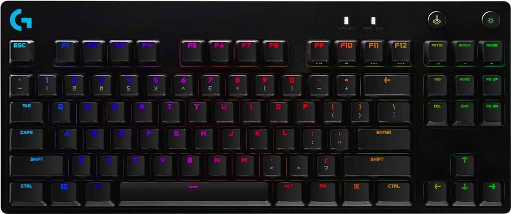 Logitech G PRO, Przewodowa, USB, Mechaniczna, QWERTY, RGB Zdjęcie produktu 