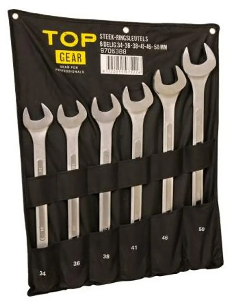 Clé mixte Topgear en Acier Forgé - Set de 6 Tailles Géantes 34-50 mm