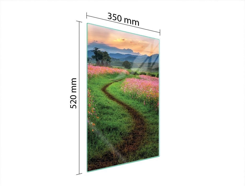 Glasschneidebrett 35x52 oben