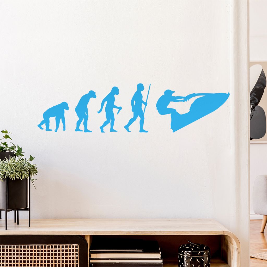 Jet-Ski Jetboot Evolution Wandtattoo Wandaufkleber Wall Sticker - Dekoration, Küche, Wohnzimmer, Schlafzimmer, Badezimmer
