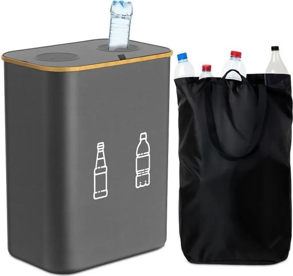 Station de tri pour bouteilles 160L idéale pour cuisine et garage