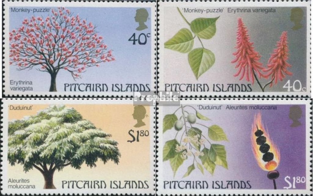 Briefmarken Pitcairn 1987 Mi 297-300 (kompl.Ausg.) Produktbild 