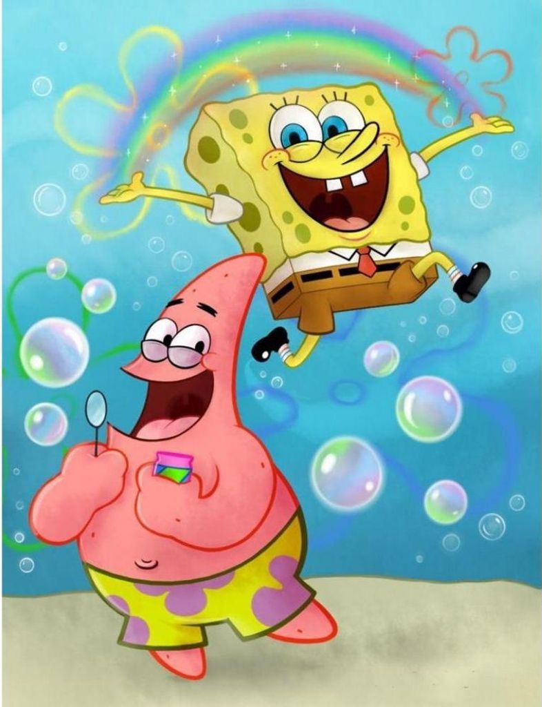 Malen nach Zahlen Spongebob und Patrick 40x50cm Produktbild 