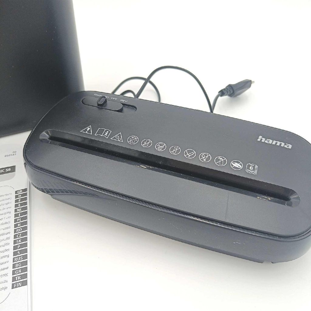 hama Basic S6 Aktenvernichter mit Streifenschnitt P-2, 6 Produktbild 30