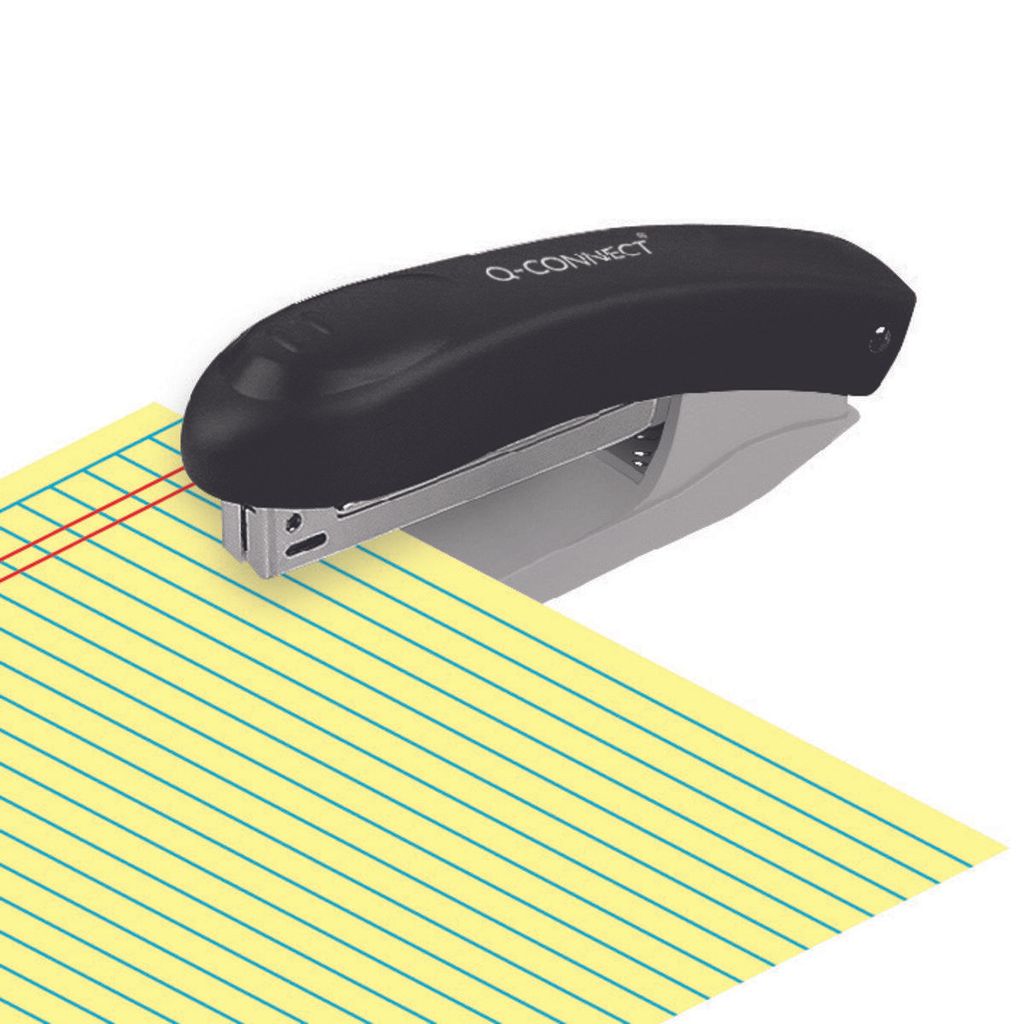 Q-CONNECT KF14212 Mini agrafeuse plastique 12BL noir/gris Image du produit 