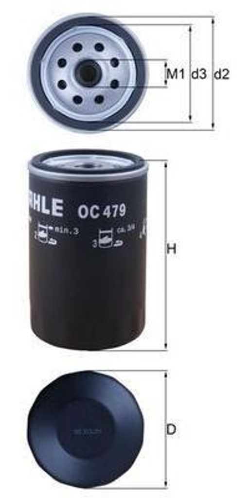 Ölfilter KNECHT OC 479 Anschraubfilter für OPEL Frontera A SUV (U92) Frontera A Sport SUV Cabrio (U92) für FORD MAVERICK für FIAT TIPO (160) f...