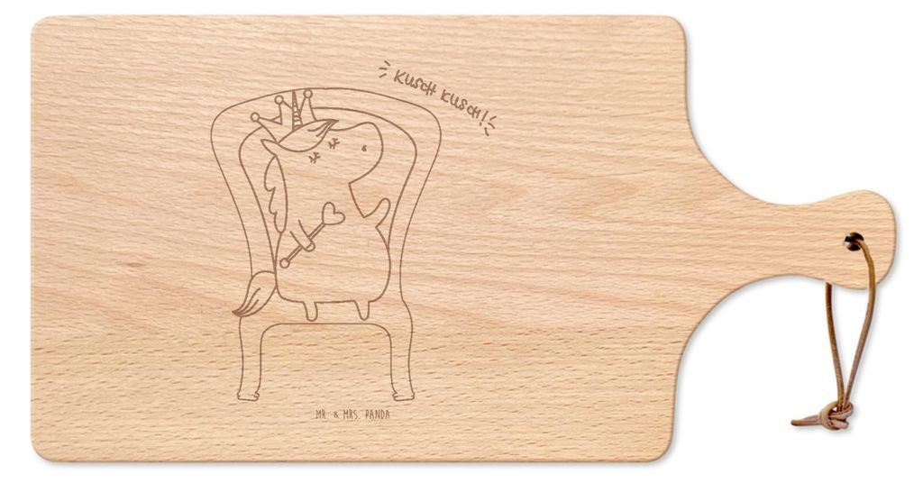 Mr. & Mrs. Panda Küchenbrett Einhorn Prinzessin - Transparent - Geschenk, Brett, Frühstücksbrett, Geburtstag, Monat, Pizzabrett, Unicorn, Schnei...