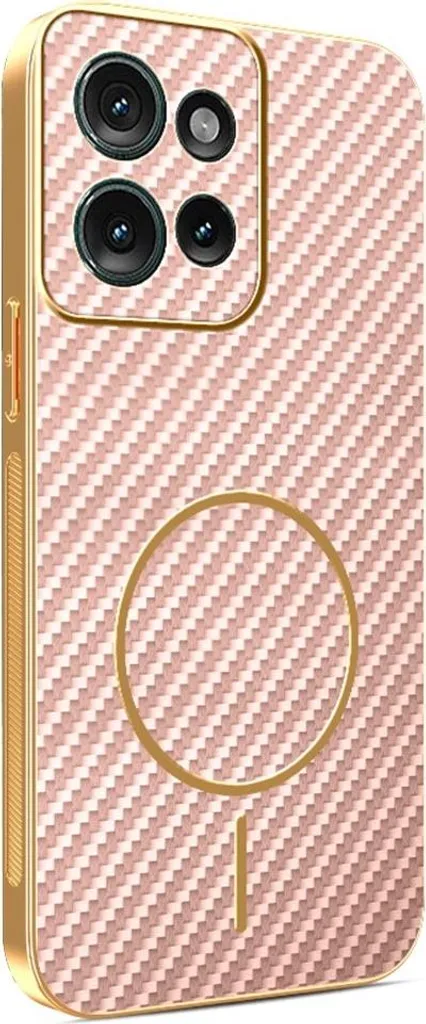 Custodia Motorola Edge 50 Phonesta Luxury Rosa MagSafe Carbon - 1