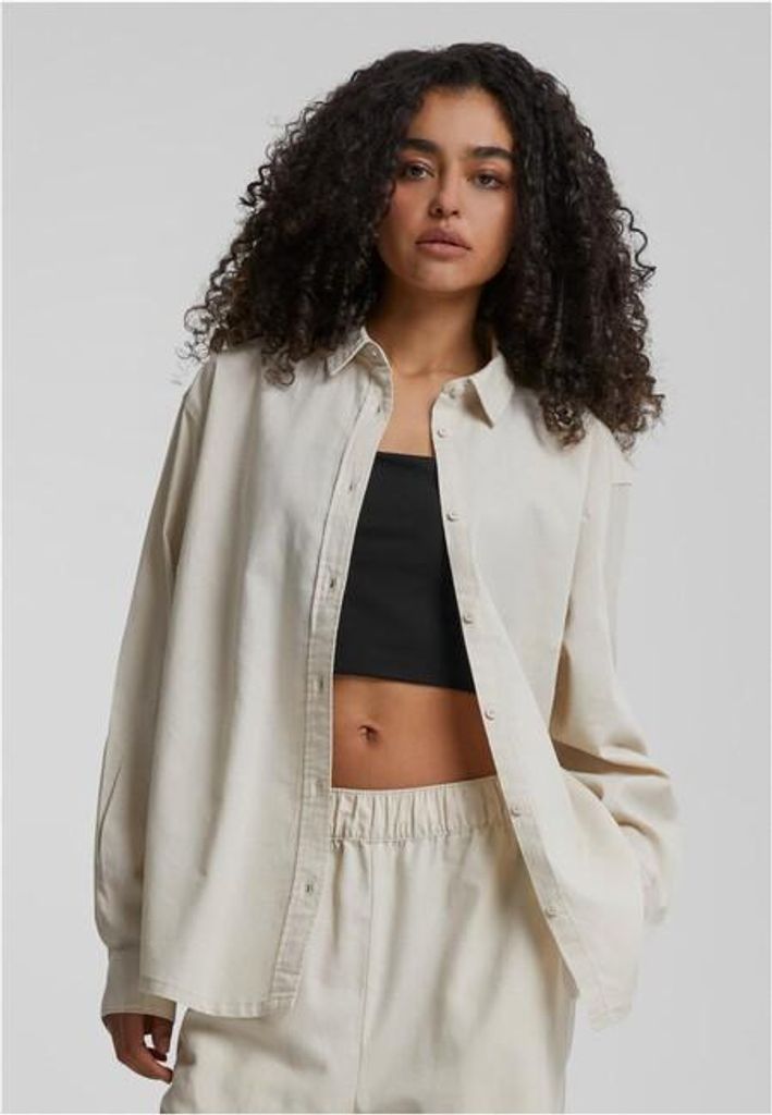 Urban Classics - Damen Linen Mixed Oversized Hemd SOFTSEAGRASS-3XL