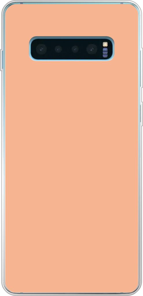 MuchoWow Handyhülle Schutzhülle Hülle für Telefoonhoesje Samsung Galaxy S10 Lite Aprikose - Rosa - Pastell - Einfarbig - Farbe Silikon Softca...