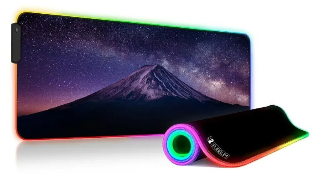 Tapis de Souris RGB Subblim 800x300x4mm avec Base Antidérapante et LED