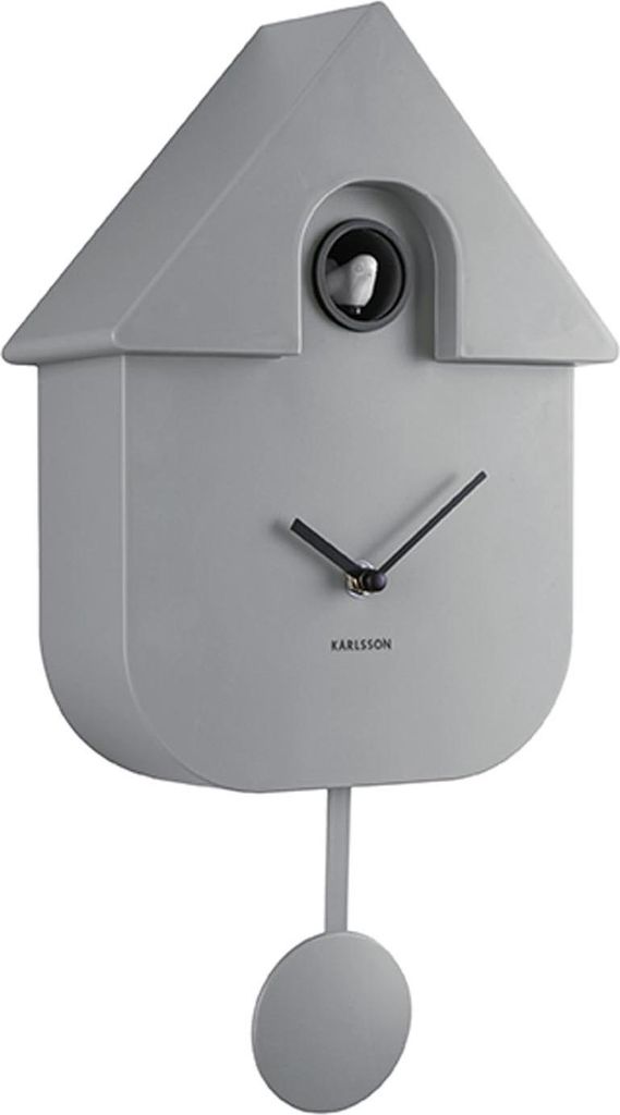 Karlsson - Kuckucksuhr Modern Cuckoo - Maus grau - Produktbild 