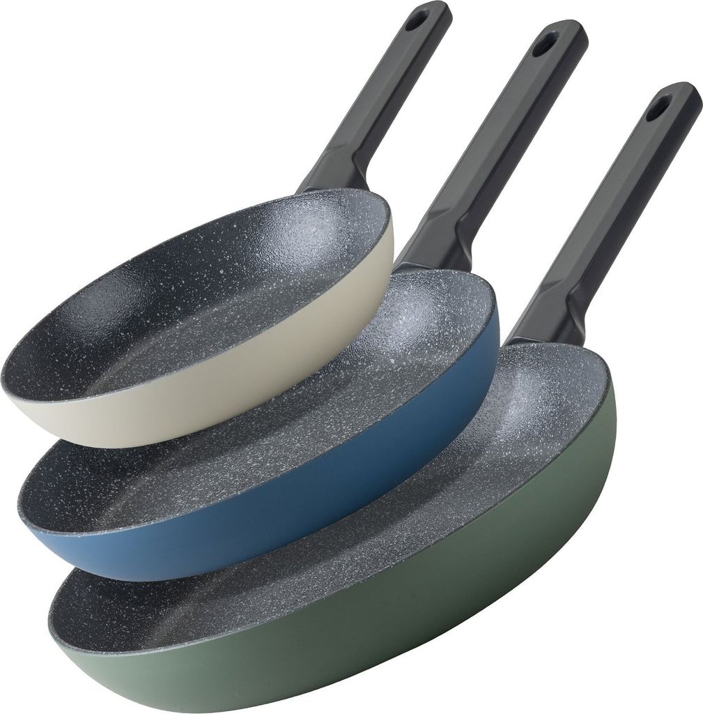 Fackelmann Pfannen Set Balance 3-teiliges Set in modernen Farben, ideal für jeden Kochanlass, geeignet für alle Herdarten