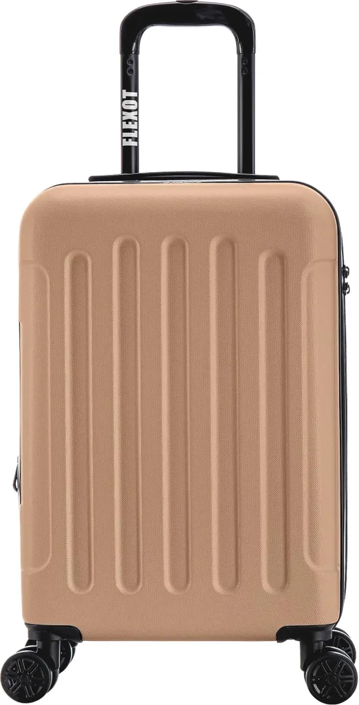 Valigia Media Flexot® Cappuccino - Trolley Rigido con Ruote 360°