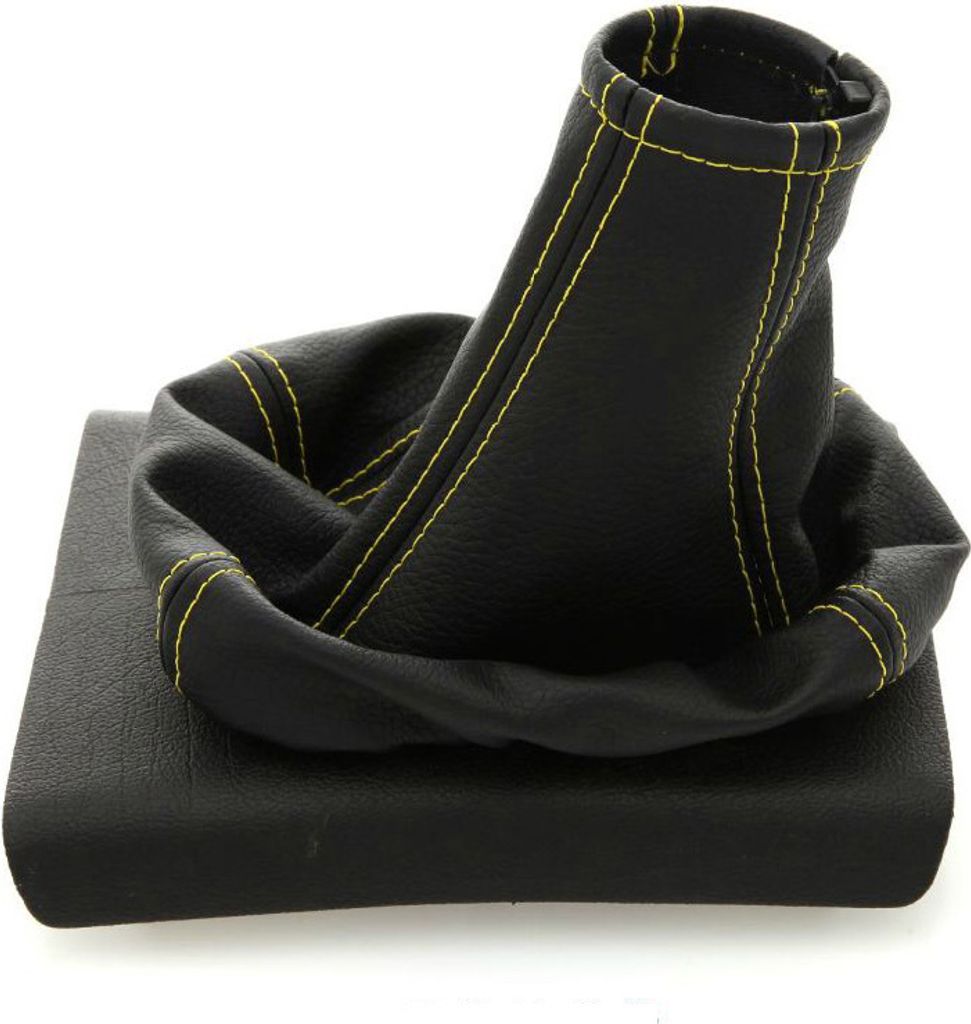 Schaltsack passend für Opel Astra F, Bj. 1991-2002 Gelbe Naht Echtes Leder Neu