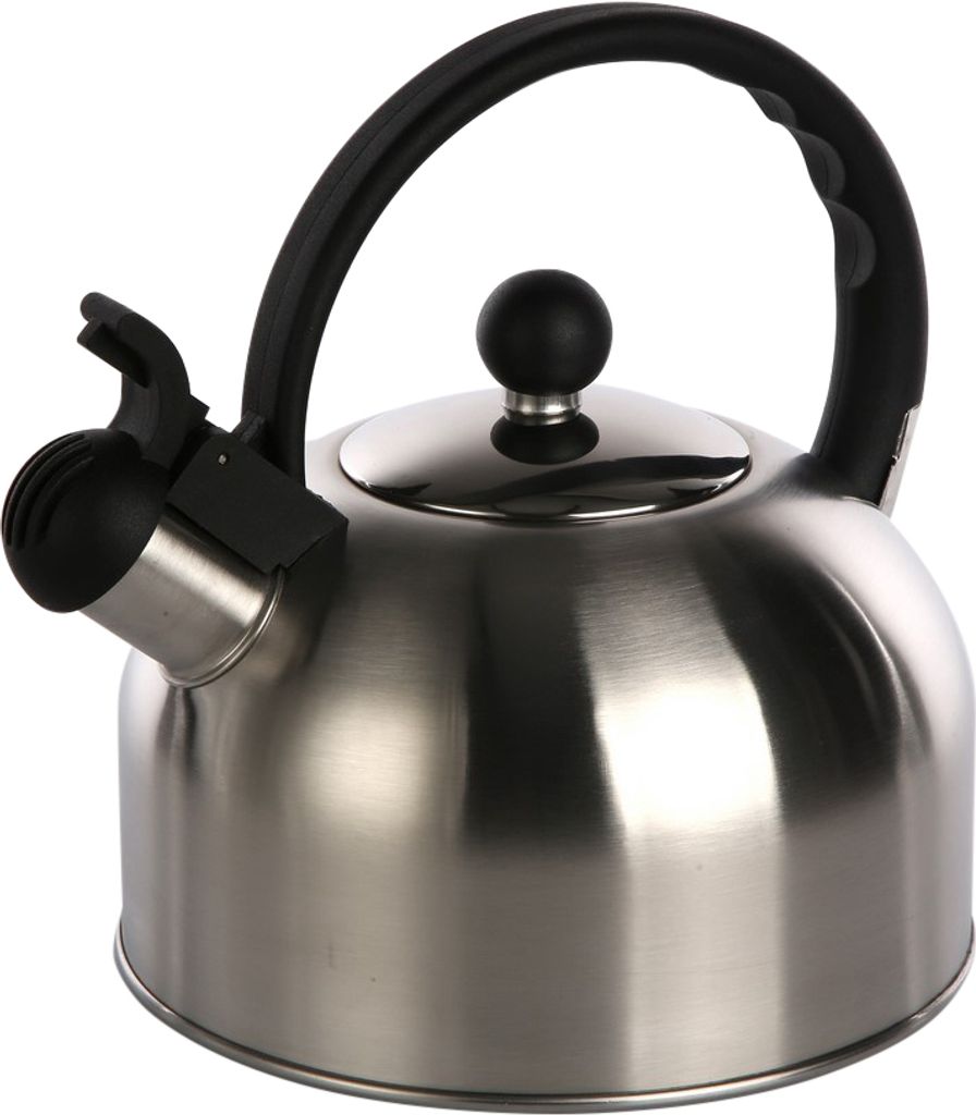 WASSERKESSEL Edelstahl INDUKTION Flötenkessel Satin Neu 2,5 L